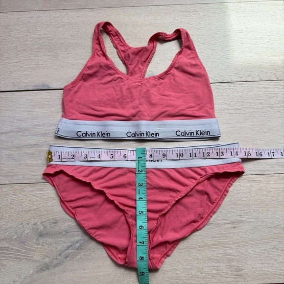 Calvin Klein Coral Bralette and Brief Set - Picture 2 of 4